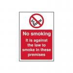 No Smoking It Is Against The Lawto Smoke in These Premises - 1.2 mm Recyclable Pp (148 X 210 Mm) 422260