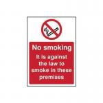 No Smoking It Is Against The Lawto Smoke in These Premises - Sav (148 X 210 Mm) 422262