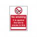 No Smoking It Is Against The Lawto Smoke in This ______ - 1.2 mm Recyclable Pp (148 X 210 Mm) 422264