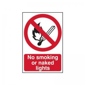 No Smoking Or Naked Lights - 1.2mm Recyclable Pp 400 X 600mm 422270