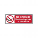 No Smoking Smoke Detectorsin Operation - 1.2 mm Recyclable Pp (300 X 100 Mm) 422275