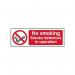 No Smoking Smoke Detectorsin Operation - 1.2 mm Recyclable Pp (300 X 100 Mm) 422275