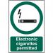 Electronic Cigarettespermitted - Sav (200 X 300 Mm) 422277