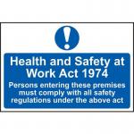 Health & Safety At Work Act 1974 - Sapp (300 X 200mm) 422335