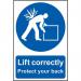 Lift Correctly - Protectyour Back - Sapp (200 X 300 Mm) 422337