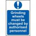 Grinding Wheels Must Be Changedby Authorised Personnel - Sapp (200 X 300 Mm) 422369