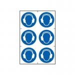 Ear Protection Symbolssapp (100 X 100 Mm) Pack of 6 422378