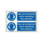 Use Ear Protectors When Operatingthis Machine - Sapp (300 X 100 Mm) Pack of 2 422387