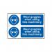 Wear Goggles When Usingthis Machinery - Sapp (300 X 100 Mm) Pack of 2 422400