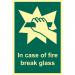 in Case of Fire Breakglass - Phs (100 X 150 Mm) 422434