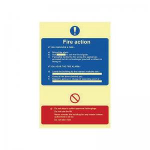 Fire Action Procedure - Photolum. 200 X 300mm 422455