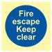 Fire Escape Keepclear - Phs (100 X 100 Mm) 422464