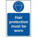 Hair Protection Mustbe Worn - 1.2 mm Recyclable Pp (200 X 300 Mm) 422495