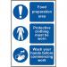 This Is A Food Production Area protective Clothing Must Be - 1.2 mm Recyclable Pp (200 X 300 Mm) 422528