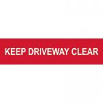 Keep Driveway Clear- Sapp (200 X 50 Mm) 422595