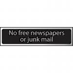No Free Newspapers Orjunk Mail - Chr (200 X 50 Mm) 422618