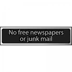 No Free Newspapers Or Junk Mail - Chr 200 X 50mm 422618