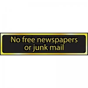 No Free Newspapers Or Junk Mail - Pol 200 X 50mm 422619