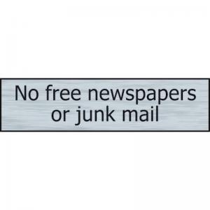 No Free Newspapers Or Junk Mail - Sse 200 X 50mm 422620