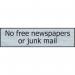 No Free Newspapers Orjunk Mail - Sse (200 X 50 Mm) 422620