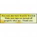 Please Do Not Wastewater... - Pol (200 X 50 Mm) 422645