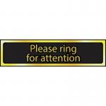 Please Ring Bell Forattention - Pol (200 X 50 Mm) 422655