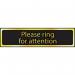 Please Ring Bell Forattention - Pol (200 X 50 Mm) 422655