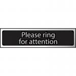 Please Ring for Attention- Chr (200 X 50 Mm) 422656