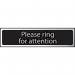 Please Ring for Attention- Chr (200 X 50 Mm) 422656