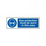 Eye Protection Must Be Wornin This Area - 1.2 mm Recyclable Pp (600 X 200 Mm) 422726