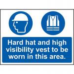 Hard Hat and High Visibility Vestmust Be Worn in This Area - Correx (600 X 450 Mm) 422730