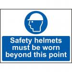 Safety Helmets Must Be Wornbeyond This Point - 1.2 mm Recyclable Pp (600 X 450 Mm) 422749