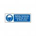 Safety Helmets Must Be Wornin This Area - 1.2 mm Recyclable Pp (600 X 200 Mm) 422756