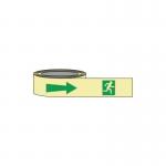80 mm X 10 m Man Arrowright Photoluminescent Tape 422775