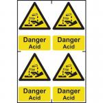 Danger Acid - Sappdanger Acid - Sapp (100 X 150 Mm) Pack of 4 422797