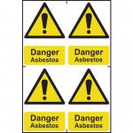 Danger Asbestossapp (100 X 150 Mm) Pack of 4 422801