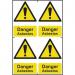 Danger Asbestossapp (100 X 150 Mm) Pack of 4 422801