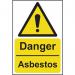 Danger Asbestos- 1.2 mm Recyclable Pp (200 X 300 Mm) 422803