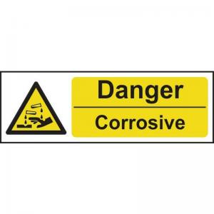 Danger Corrosive - 1.2mm Recyclable Pp 300 X 100mm 422818