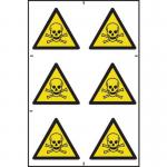 Danger of Death Symbolssapp (100 X 100 Mm) Pack of 6 422825