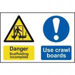 Danger Scaffolding Incompleteuse Crawl Boards - Pp (600 X 400 Mm) 422858