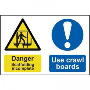 Danger Scaffolding Incomplete Use Crawl Boards - Pp 600 X 400mm 422858
