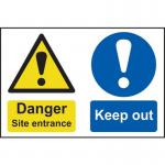 Danger Site Entrancekeep Out - Pp (600 X 400 Mm) 422859