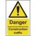Danger Constructiontraffic - 1.2 mm Recyclable Pp (200 X 300 Mm) 422876