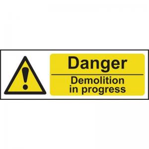Danger Demolition In Progress - 1.2mm Recyclable Pp 600 X 200mm 422884