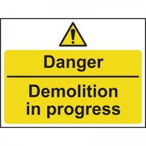Danger Demolition In Progress - 1.2mm Recyclable Pp 600 X 450mm 422885