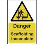 Danger Scaffoldingincomplete - Sav (200 X 300 Mm) 422915