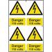 Danger 110 Voltssapp (100 X 150 Mm) Pack of 4 422928