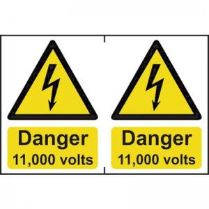 Danger 11000 Volts Sapp 150 X 200mm Pack Of 2 422932