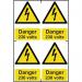 Danger 230 Voltssapp (100 X 150 Mm) Pack of 4 422934
